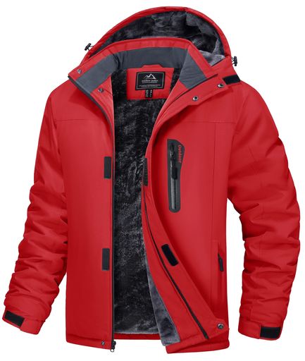 [MAGCOMSEN]上衣メンズ裏起毛防風防寒保温アウトドア上衣山登りスキーの板やり方着秋冬用防寒着ホンブルグ帽甲殻多役立つこと多隠し赤いこと2XL