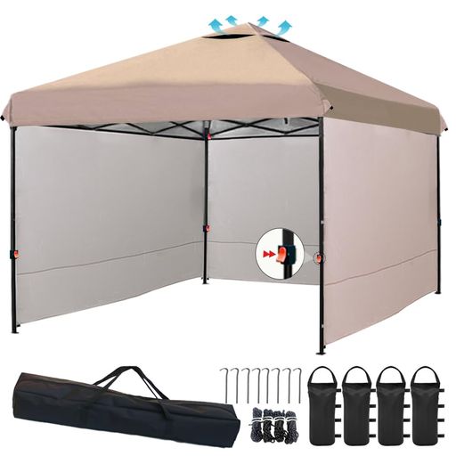 楽天市場】CYFIEタープテント3mx3mサイドシート1枚付ワンタッチタープ