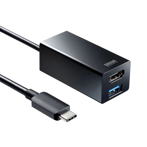 サンワサプライUSBType-Cこしき付き添い人HDMI取り替えっこアダプターUSB-3TCH35BK
