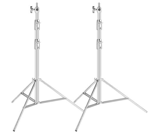 Selens ライトスタンドキット ステンレスチール製 220cm/6.6ft 高さ調節可能 耐荷重5kg 1/4-3/8ネジ変換 ランプスタンド 照明スタンド スタジオ撮影 ソフトボックス スピートライトなど対応｜Raspberry Market