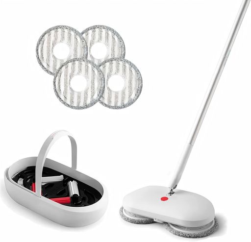 CLEANHOMEコードレス回転モップクリーナー自動洗浄機能電動モップフローリング掃除自走式360度回転スプレーモップ扇形噴水充電式無線操作長時間稼働手操作可能腰曲げず床掃除マイクロフ…