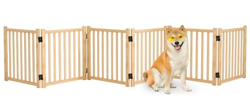 愛玩動物論理ゲート置くだけ犬ゲートペットフェンス高さ58珊幅351珊独立独行型論理ゲート折りたたみ式犬駒寄せ室内用愛玩動物飛び出し押しとどめる柵木製部屋の入り口軽さ ゲート-犬用品