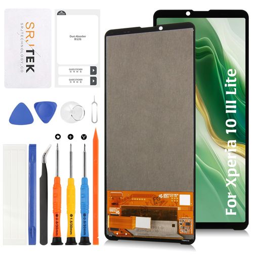 SRJTEKForSonyXperia10IIILite液晶パネルオリジナルソニーエクスペリア10iiiLiteSIMフリ?モバイル6.0インチ画面交換修理用タッチパネルセットLCDディスプレイタッチスクリーン