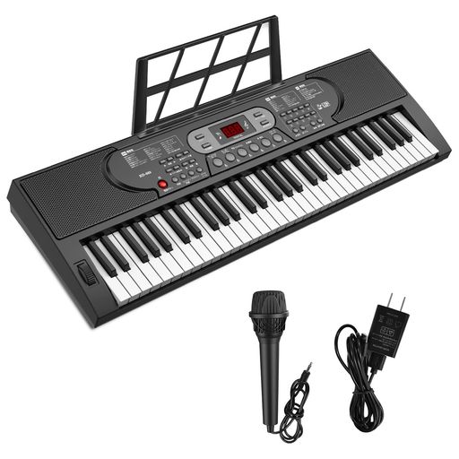 電子ピアノ 61鍵盤 キーボード ピアノ 70デモ曲 200音色 200リズム内蔵 LCDディスプレイ搭載 初心者 持ち運び 軽量 日本語で表記 2WAY給電 日本語取扱説明書 Black|Raspberry Market