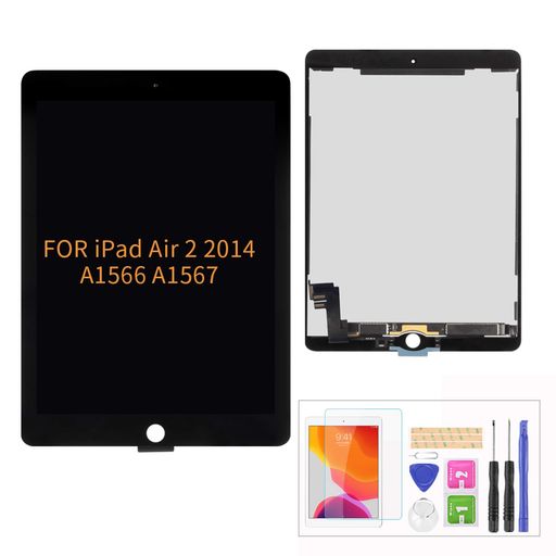 A-MINDForiPadAir22014液晶ダイアログボックス画面取り替えっこ取りつくろう用タッチパネルセット9.7inA1566A1567LCD映写幕取り入れる画面取り替えっこ取りつくろう用一揃いの道具無料の取りつくろう物の具(黒いこと)
