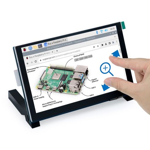 Freenove5インチタッチスクリーンモニターforRaspberryPi54B3B+A+、800x480画素IPS見せびらかす、5点触れ合う静?電気容量映写幕、１番ウッドなしMIPIDSI界面