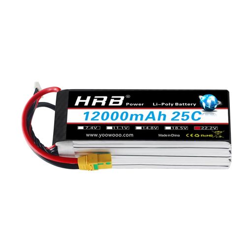 HRB22.2V12000mAhリチウムポリマーバッテリーXT90-S25C6Sリチウムポリマー蓄電池