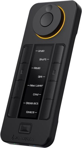XENCELABS クイッキーズ ショートカット リモート 40 カスタマイズ能力のある ショートカット足懸かり付き添い人 片手ショートカット 鍵盤 プログラマブル OLED 見せびらかす付き添い人 ペンタブレットコント…