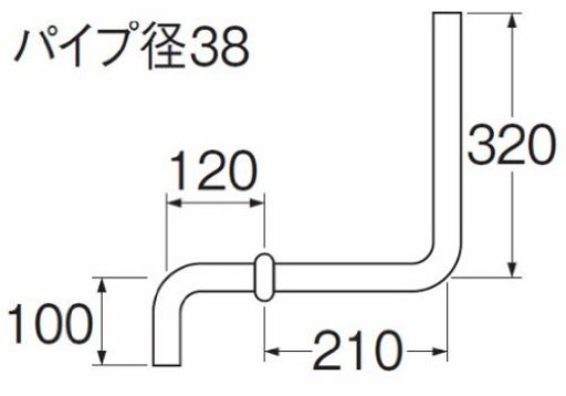 SANEI(サンエイ)トイレ部品ロータンク洗浄管パイプ径38mm用H81-B