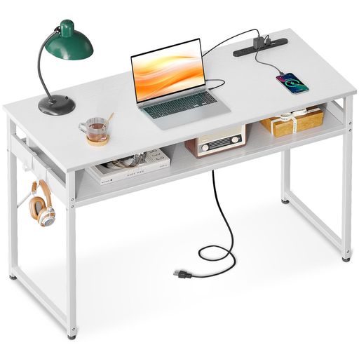 ODK 机 pcデスク パソコンデスク 幅100cm ゲーミングデスク 収納付き コンセント付き 勉強机 computer desk 卓子 ワークデスク ??卓 フック2個付き コンパクト テレワーク用 省スペース 組立簡&hellip;｜Raspberry Market