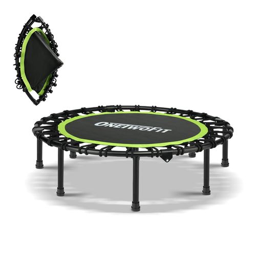 ONETWOFIT トランポリン 折りたたみ式 8本脚 静音設計 耐荷重150kg 直径102cm バンジーコード式 |ゴム式トランポリン|金属音ゼロダ|イエット・エクササイズ・筋トレ|トレーニング器具|Raspberry Market