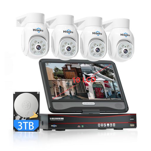 楽天市場】防犯カメラセット有線10.1インチHDTFT液晶カラーモニター