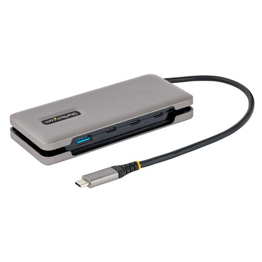 スターテック USB-Cハブ/4ポート/1X USB-A & 3X USB-C/10GBPS USB 3.1/3.2 GEN2/THUNDERBOLT 3/4対応/バスパワー/25CM 巻き取り式ケーブル/ポータブル タイプC ハブ/コンパクト|Raspberry Market