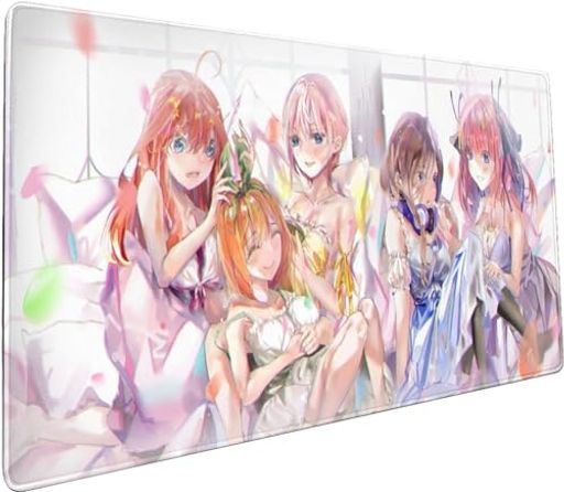五等分の花嫁 マウスパッド 大型 アニメ 中野一花 中野二乃 中野三玖 中野四叶 中野五月 滑り止め 防水 周辺機器 キャラクター ゲーミング 漫画柄 ゲーミング 特選な水洗い素材 PCマット デスクマット90*40CM画像
