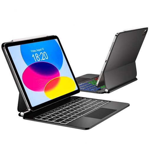 TabletKeyerマジックキーボード JIS日本語配列 iPad(A16 第10世代/第11世代)キーボード付きカバー,トラックパッド フローティングカンチレバースタンド レインボーバックライト マルチアングル&hellip;｜Raspberry Market