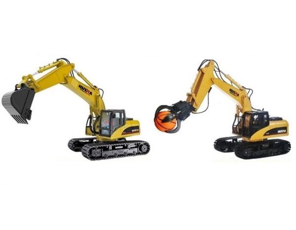 【フルファンクション仕様】 Huina Toys 1535 1/14 RTR 大型パワーショベルラジコン／Huina Toys 1571 1/14 RTR グラップルパワーショベルカーラジコン 　ユンボラジコン 各種1台セット
