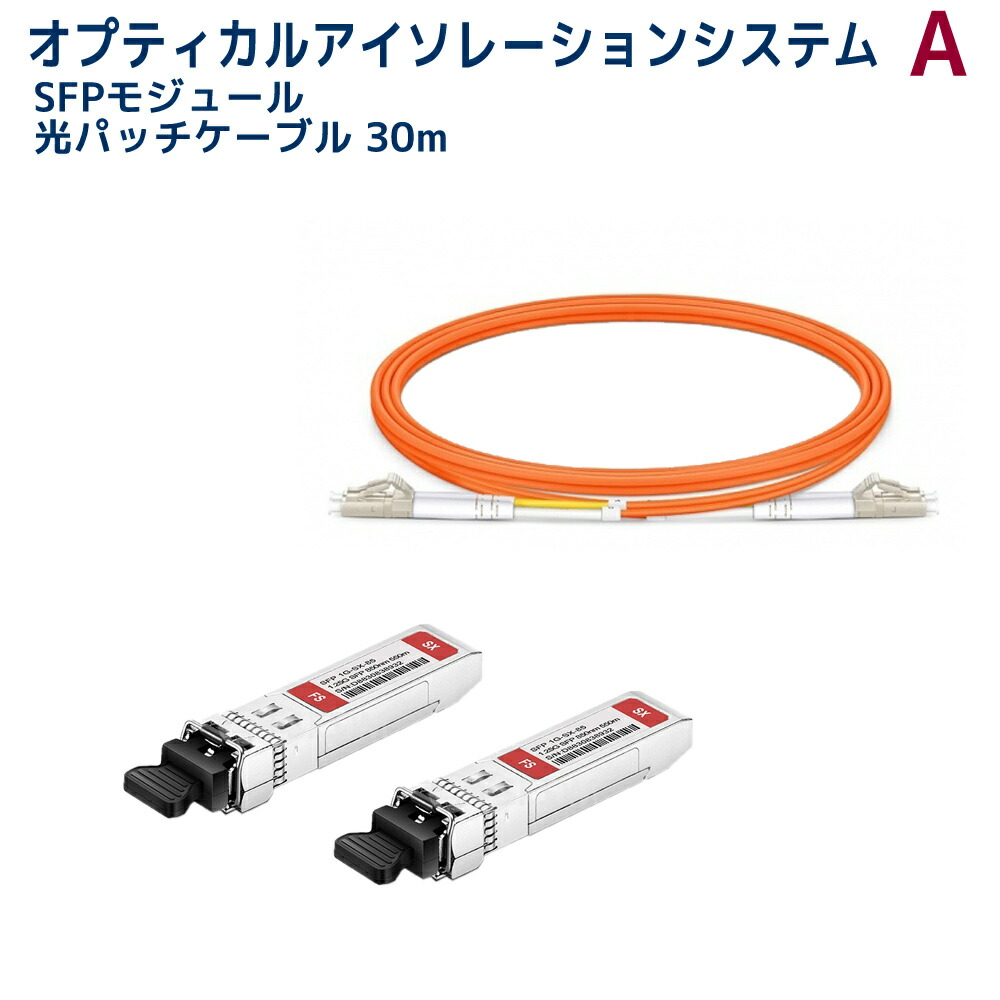 AUDIOSTATION製 オプティカルアイソレーションシステム SFPモデュール、有線テレビ仕掛ける OPT-MLT A-SET/30.0m