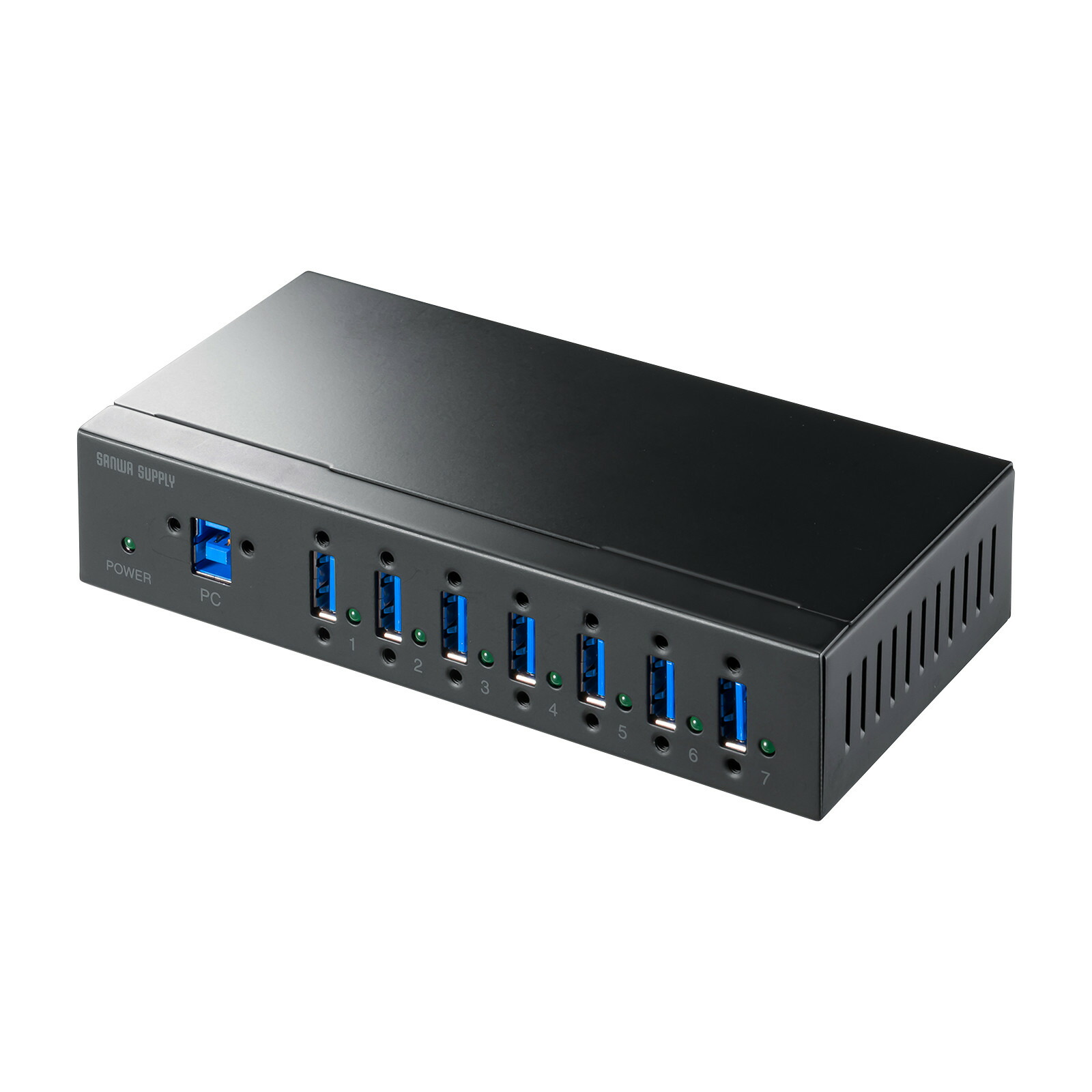 サンワサプライ USB-3HFA07 工業用 USBこしき 5Gbps 7界面 工業用USBこしき 高耐久 DIN DIN線路 USB-IF公証品