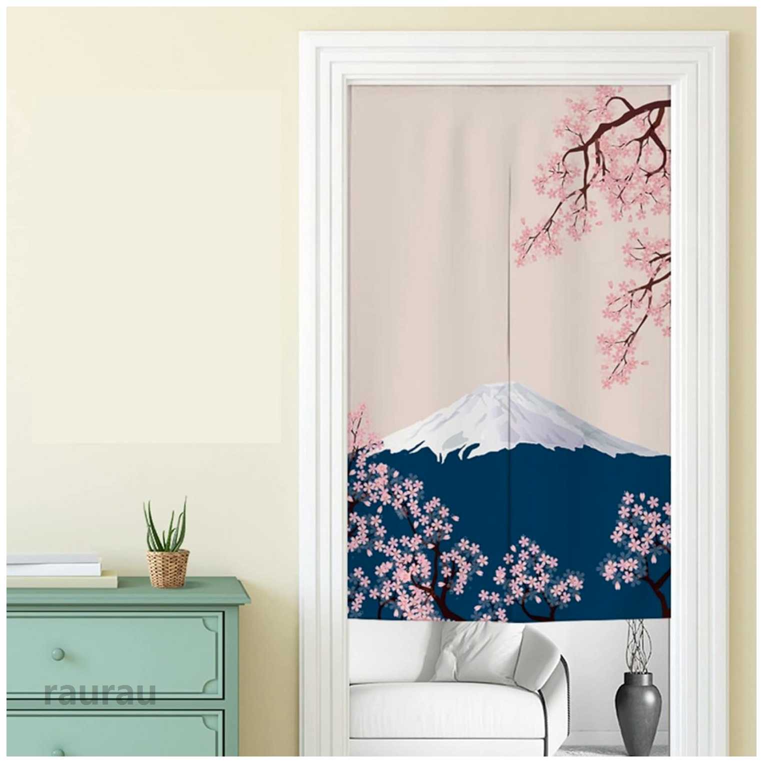 のれん 派手 草木柄 緑であること 葉 色つや 花柄 御花 室内装飾 布切れ 貸し 今めかしい オシャレ うつり変わり 洋風 リビング 80*150 勝手もと 子供部屋 つっぱり棒 カフェカーテ
