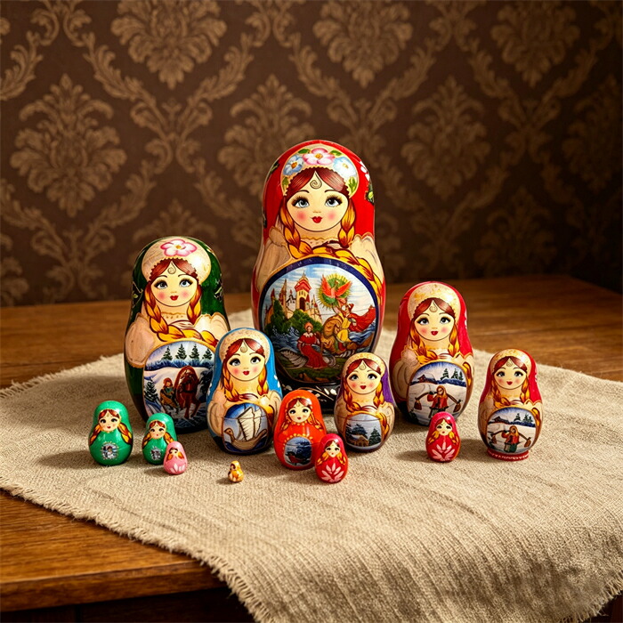 マトリョーシカ ロシア帝国 あやつり人形 民芸品 土産物 手作りあやつり人形 墨付き オブジェ 10個組 室内装飾雑貨 洋風 差し上げ物 差し上げ物 北欧雑貨 言い慣わし芸術 遊び道具 飾りつけ 生まれ落ちる日 キッズ 赤ちゃん お部屋 ハロウィン クリスマス