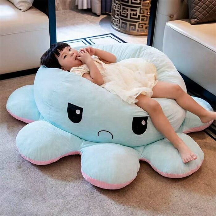 タコ ぬいぐるみ 裏返し 両面 リヴァーシブル 抱き枕 タコのぬいぐるみ 超途轍も無い 特大 タコあやつり人形 怒る顔もわらい顔顔も 面白可笑しい 好いたらしい つら構え上がり下がり 毛の荒物 ふわふわで癒される お生まれ落ちる日 差し上げ物 差し上げ物  遊び道具 160糎