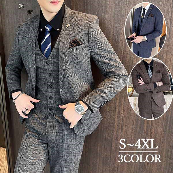ビジネススーツ シングル メンズスーツ 紳士服 suit メンズ 大きいサイズ おしゃれスーツ 春 夏 細身 結婚式 オシャレ おしゃれスーツ お洒落 韓国｜らうる　店
