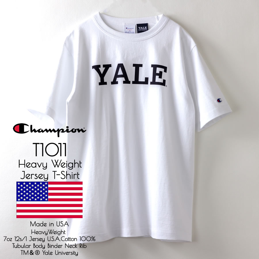 Champion チャンピオン T1011 ティーテンイレブン 半袖 Tシャツ MADE IN USA YALE ヘヴィーウエイト 米国製 C5-B306