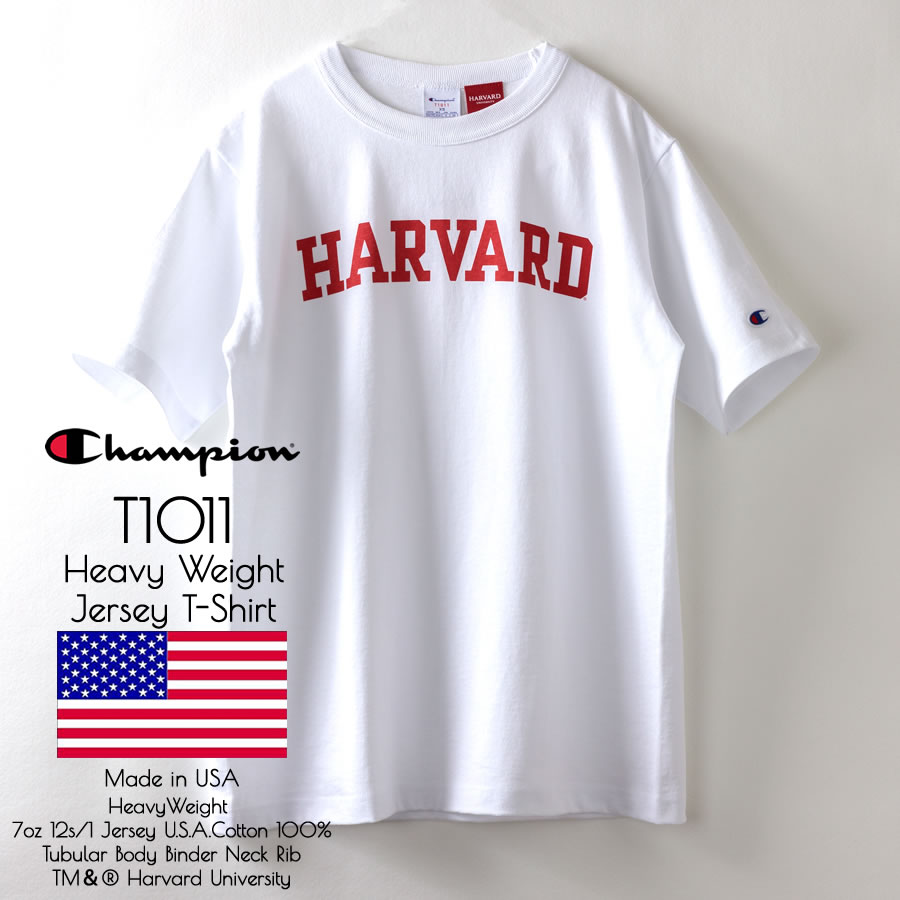 【百貨店SALE継続期間押さえる全品尖んがり10倍！】Champion はやりっ児 T1011 ティーテンイレブン 半袖 ティーシャツ MADE IN USA HARVARD ヘヴィーウエイト 亜米利加製 C5-B307