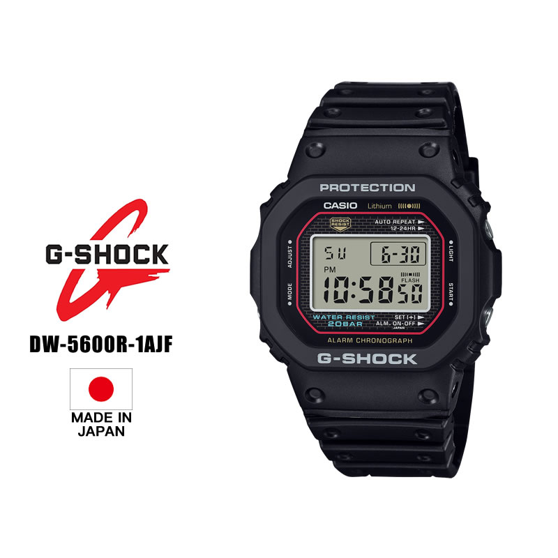 カシオ CASIO Gショック G-SHOCK 5600 SERIES SERIES DW-5600R-1AJF 初代カラーオリジナルモデル 国内正規品 腕時計 日本製 メンズ