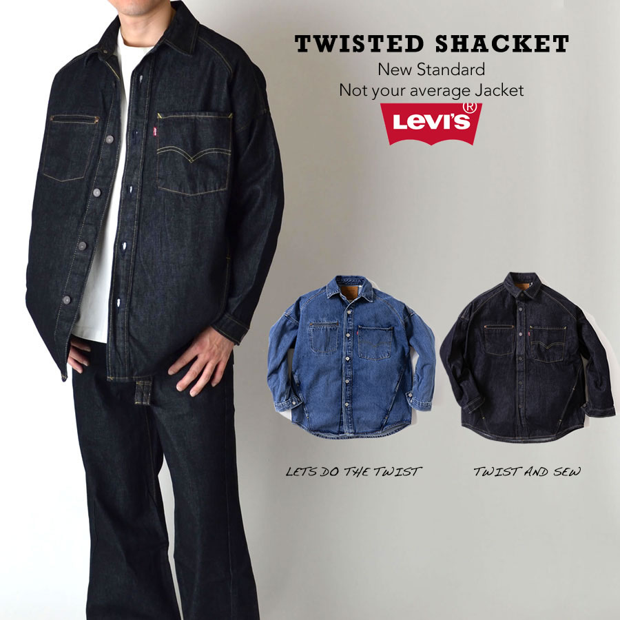 【百貨店SALE継続期間押さえる全品尖んがり10倍！】LEVI\u0027S リーヴァイズジーンズ TWISTED SHACKET プルオーバー上衣 003M1-0001 003M1-0002