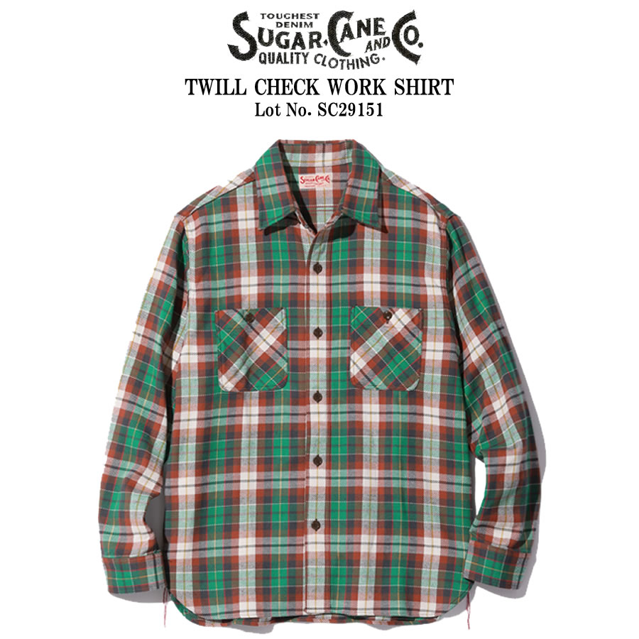 シュガーケイン　シャツ SUGAR CANE シュガーケーン 長袖 シャツ 