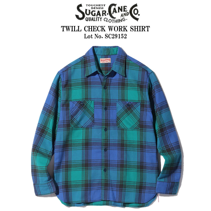 楽天市場】SUGAR CANE シュガーケーン TWILL CHECK WORK SHIRT