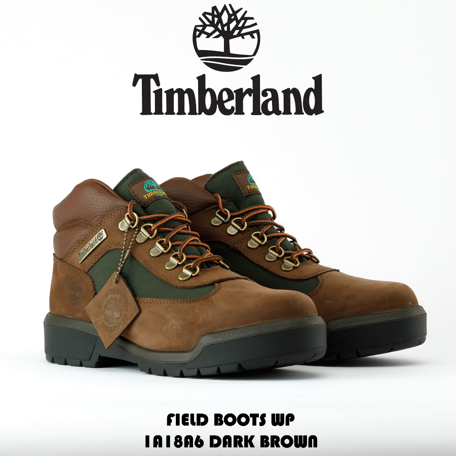 【お買物マラソン限定割引クーポン発行中！】Timberland ティンバーランド FIELD BOOTS WATERPROOF DARK BROWN ウォータープルーフ フィールドブーツ ヌバックレザー A18A6