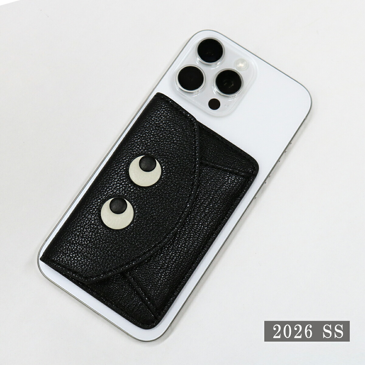 ■ANYA HINDMARCH アニヤハインドマーチ 5050925199452 Envelope Card Case Mag Safe Eyes in Capra ピーピングアイズ カードケース 小銭入れ コインケース マグセーフ対応 ミニ財布 ロゴ BOX入り ギフト プレゼント ブランド