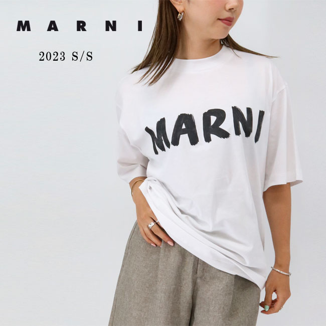 【楽天市場】【MARNI】マルニ THJET49EPH USCS11 LOW01 LILY WHITE レディース ロゴTシャツ オーバー