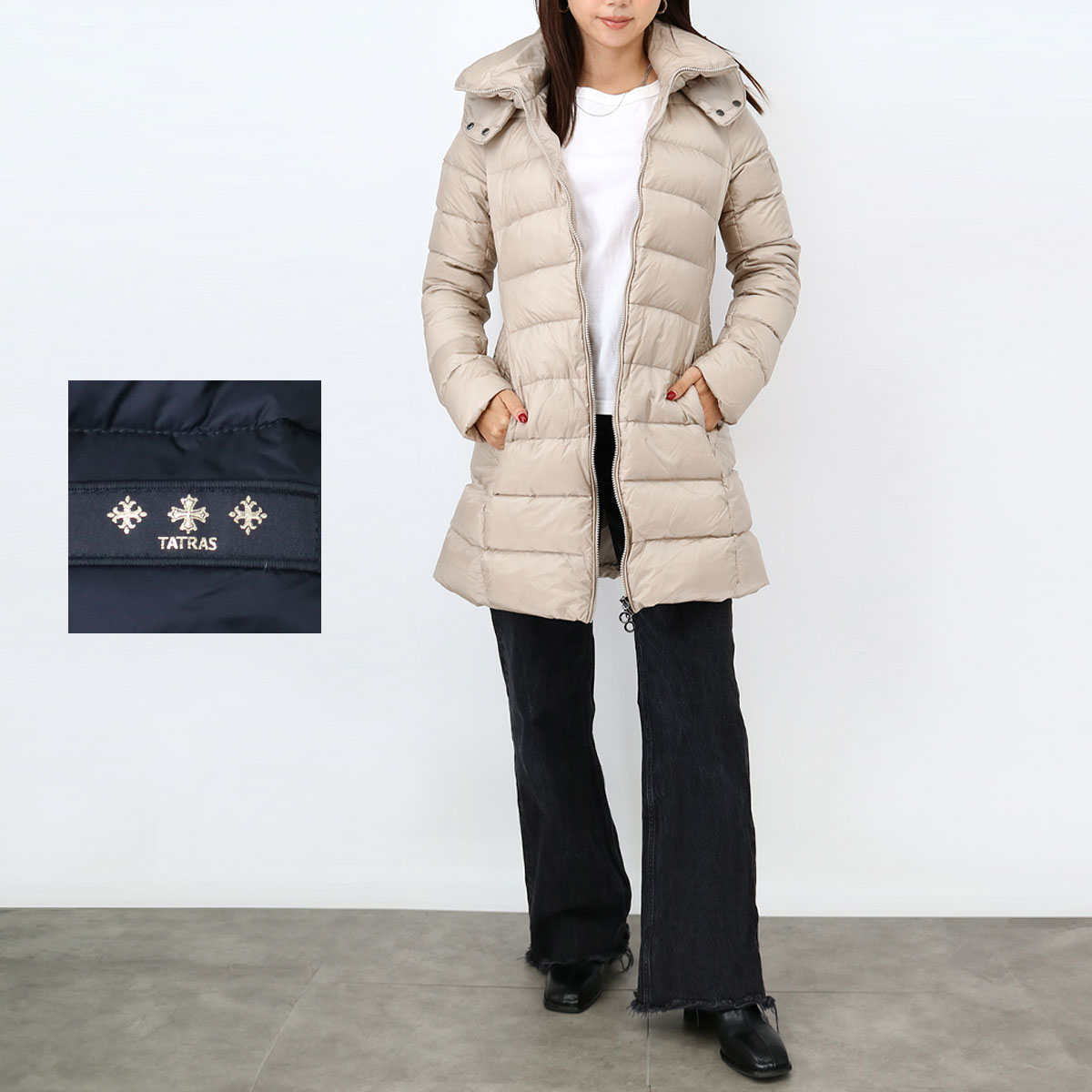 26万円 国内正規品 02 S M ベージュ ウール タトラス ダウンコート 楽天市場】タトラス TATRAS レディース アウター ダウンコート