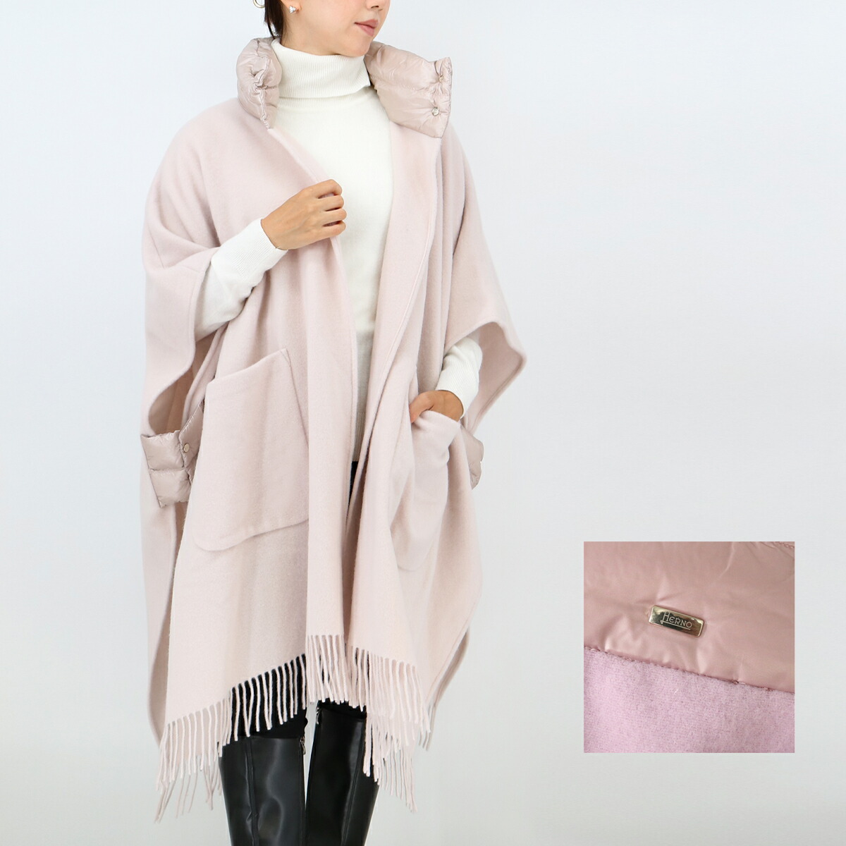 美品　Herno ドッキング　ポンチョ　RESORT ウルトラライト　ダウン 美品 Herno ドッキング ポンチョ RESORT ウルトラライト ダウン ヘルノ