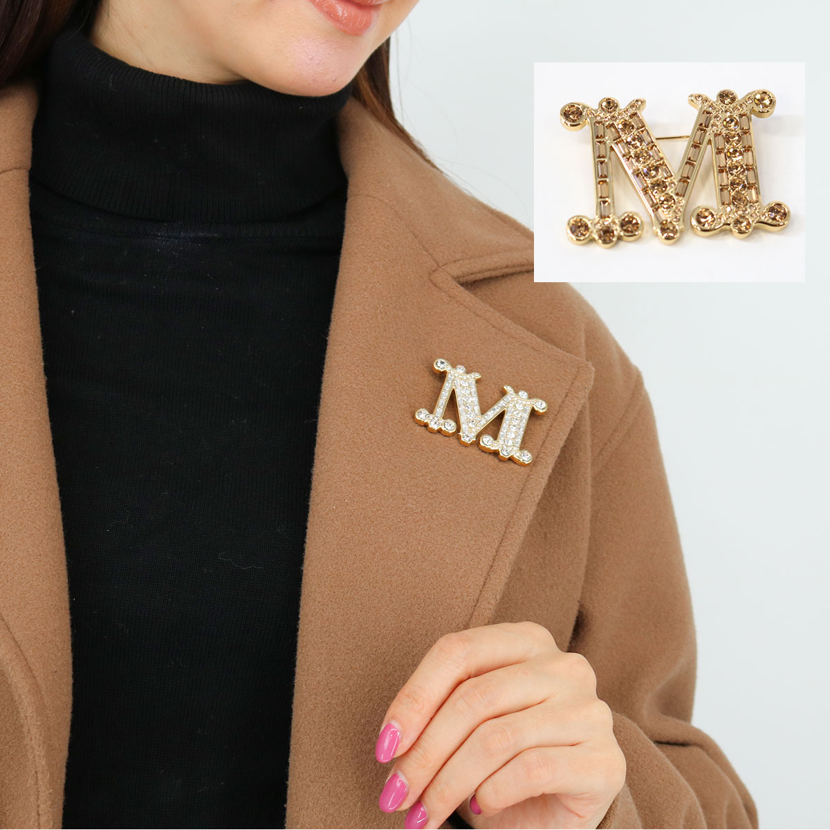 M*l様 MAX MARA マックスマーラ ブローチ ゴールド レディース Max Mara（マックスマーラ） ブローチ ゴールド レディース