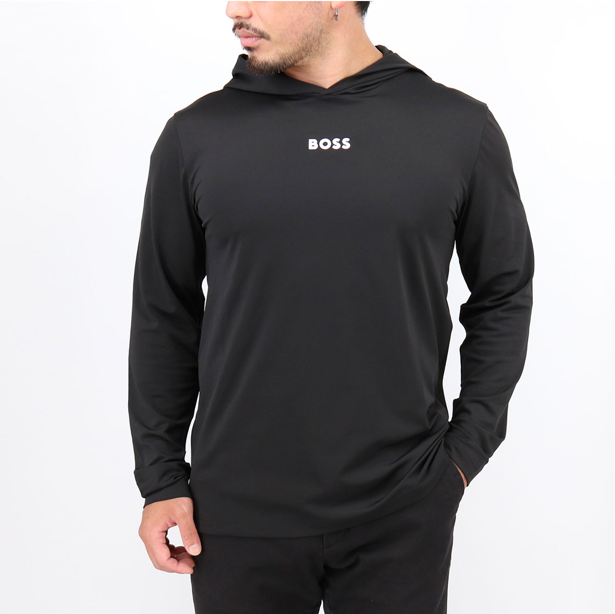 ■HUGO BOSS ヒューゴ ボス ボスコレクション 50544495 メンズフード付きカットソー フーディー Scott Active パーカー 薄手 長袖 ロゴ プルオーバー スポーツ ジム｜ＲＡＹＭＡＲＴ-レイマート-