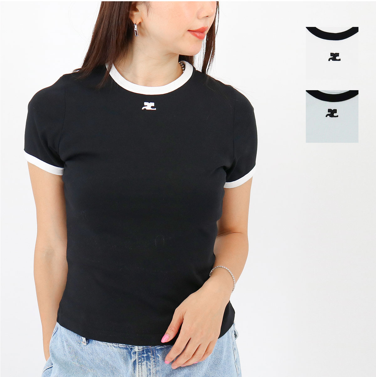 楽天市場】Courrèges/Courreges クレージュ ホワイトバックル T