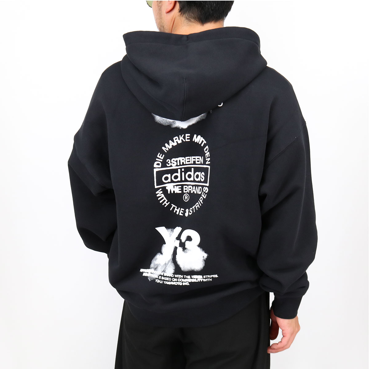 ■Y-3 ワイースリー GRAPHIC HOODIE JX4748 バックプリント グラフィック フーディー 長袖 LS パーカー メンズ レディース ユニセックス ブランド|RAYMART-レイマート-
