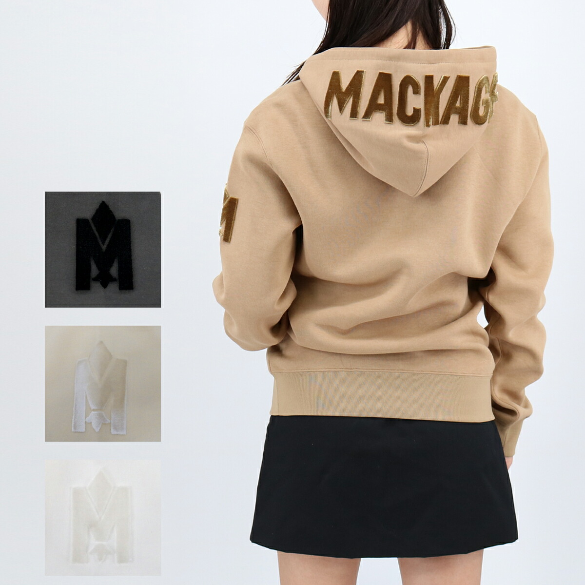 【MACKAGE アウトレット】KRYS-ZO フードロゴパーカー＊男女兼 MACKAGE アウトレット】KRYS-ZO フードロゴパーカー＊男女兼