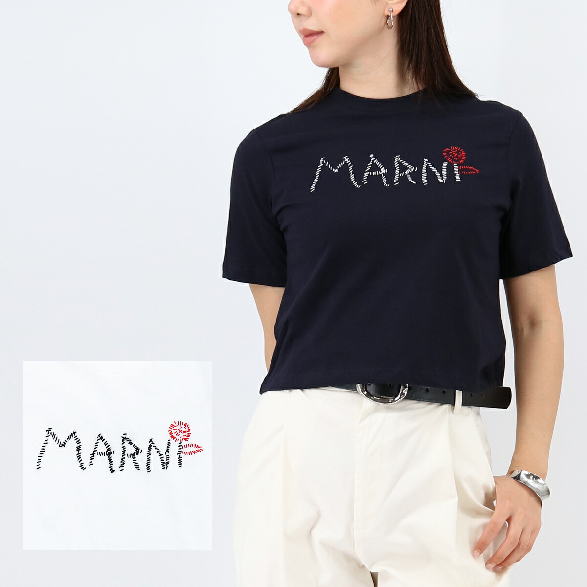 楽天市場】MARNI マルニ キッズ Tシャツ Stitch Logo T-Shirts