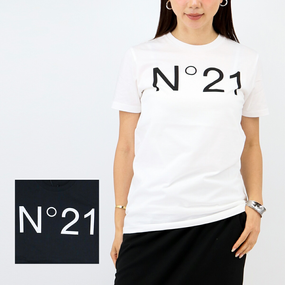 新品未使用✨ヌメロヴェントゥーノ サイドスリットTシャツワンピース サイズ16 ヌメロヴェントゥーノ N21 Tシャツ F131 4157 クルーネック 半袖