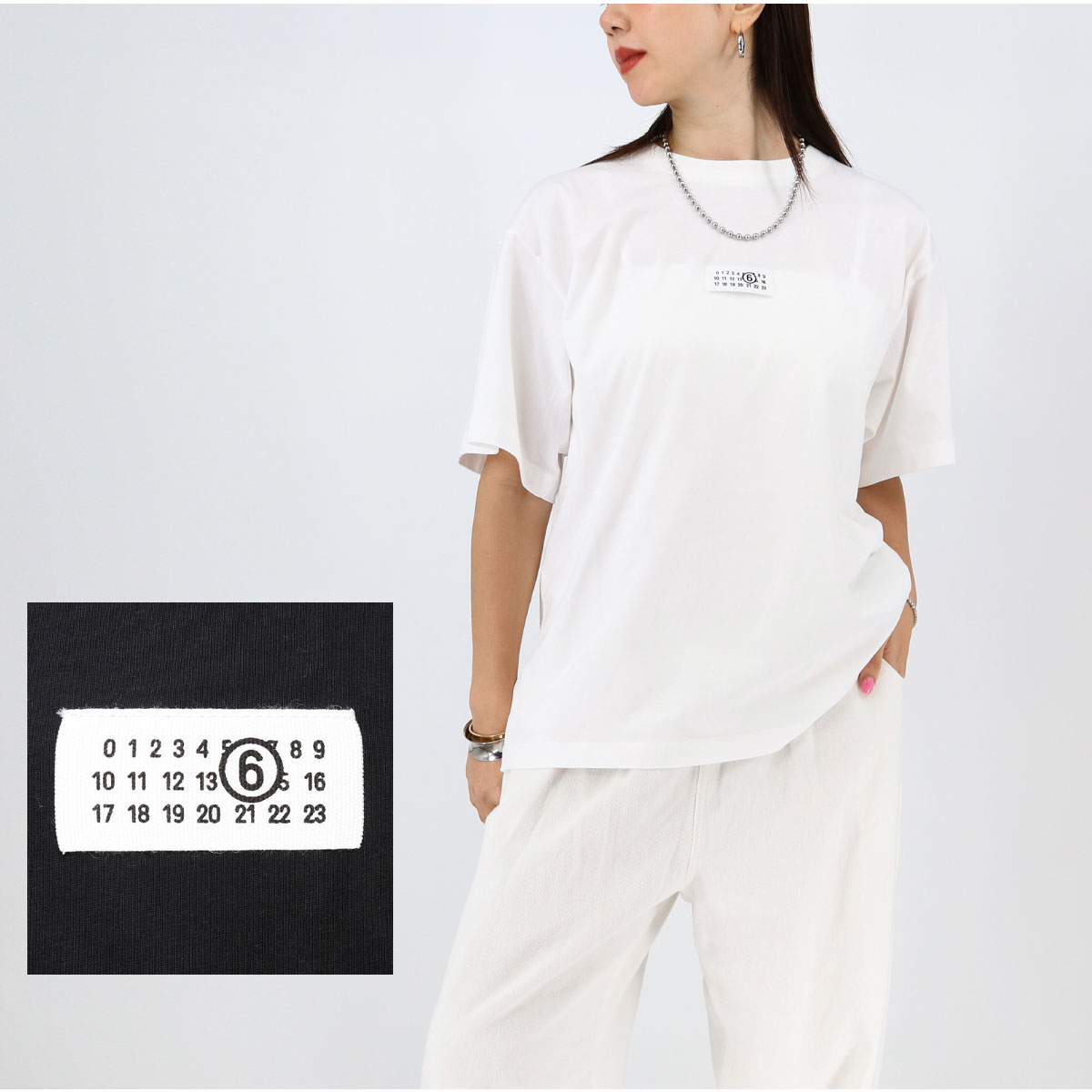 MM6 クロップドTシャツ ホワイト 楽天市場】エムエムシックス メゾンマルジェラ MM6 Maison