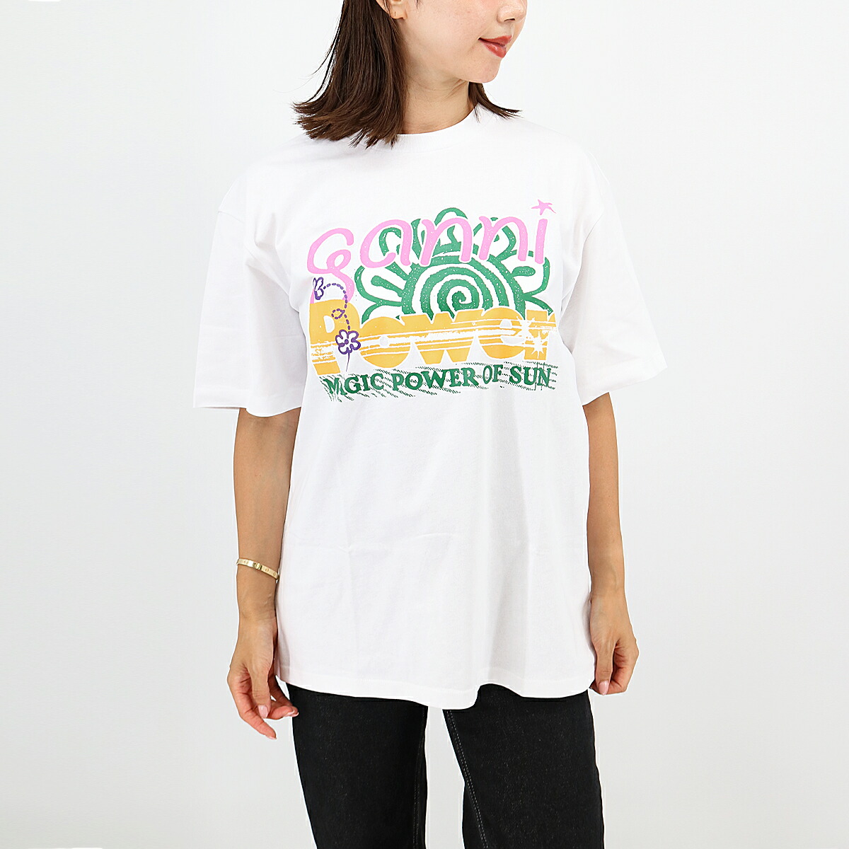 ガニー Tシャツ カットソー グレー レディース GANNI T3920 921 楽天市場】ガニー Tシャツ カットソー グレー レディース GANNI