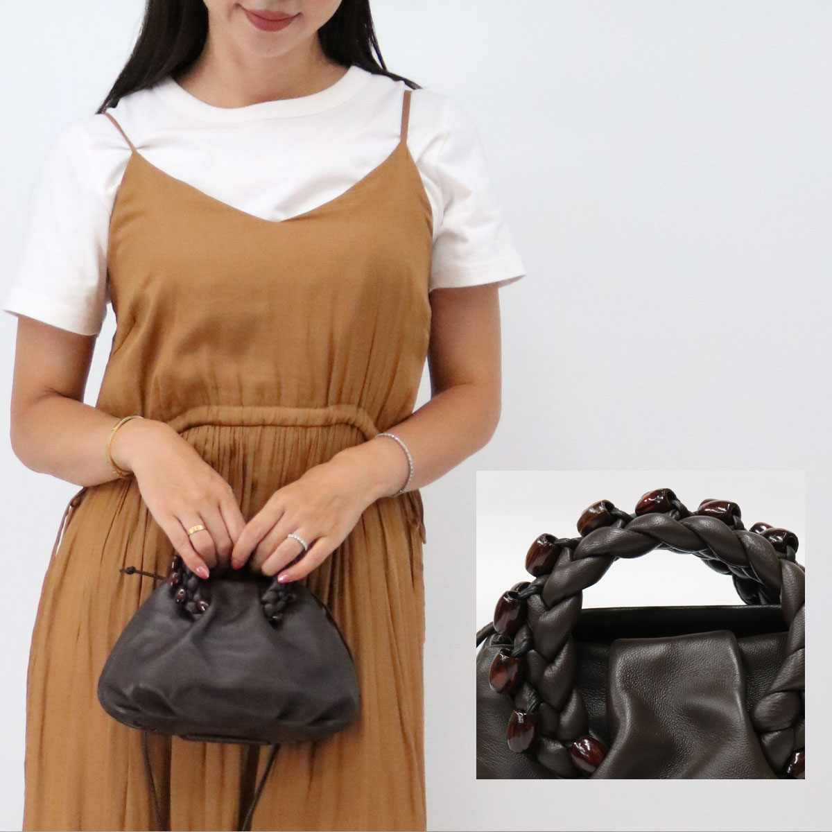 ショルダーバッグ・ポシェット Hereu Molina DK Brown WBP22MOLI001 最終価格 お値下げ不可 HEREU ヘリュー ショルダーバッグ MOLINA