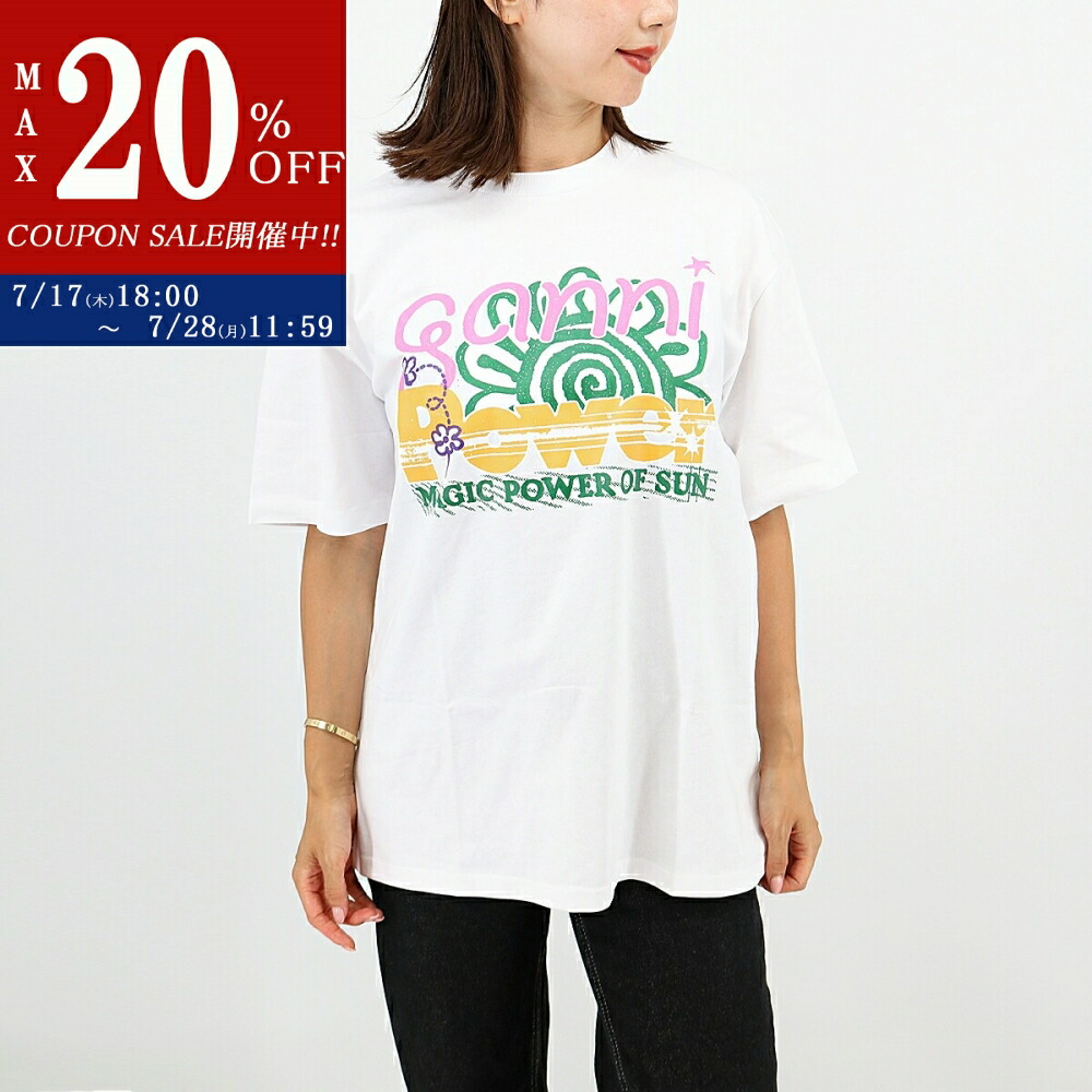 大胆グラフィック【GANNI】キティ マーゴット リラックスTシャツ GANNI/ガニー Basic Jersey Bunnies RelaxedT / T3994