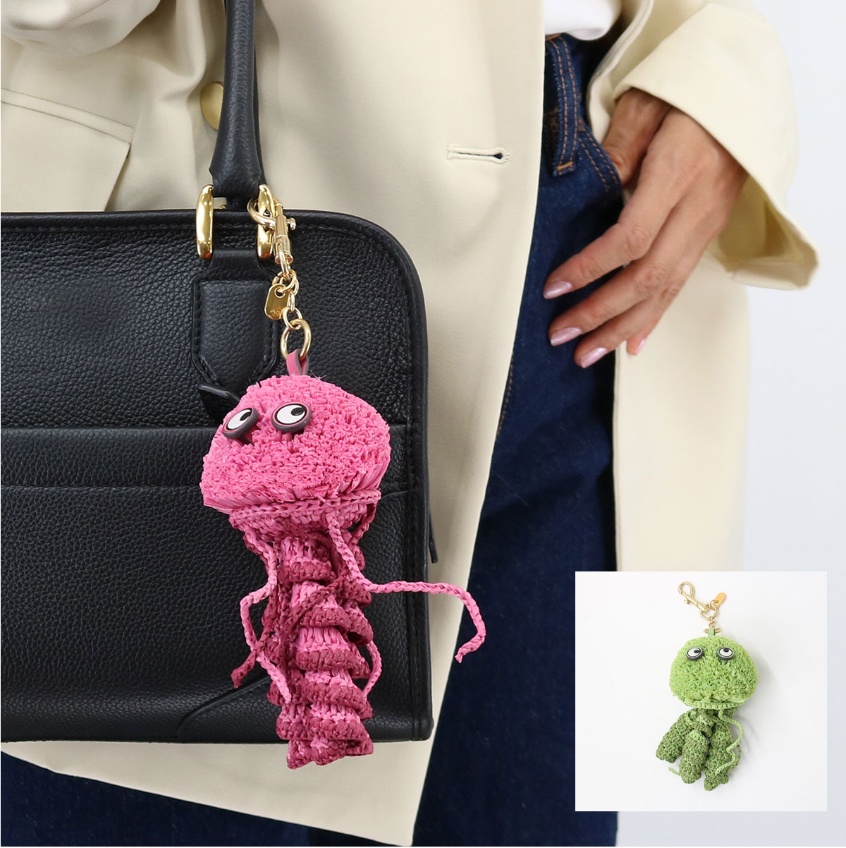 ■ANYA HINDMARCH アニヤハインドマーチ 5050925200479/5050925200486 Jellyfish チャーム くらげ バッグチャーム　キーホルダー ギフト プレゼント ブランド