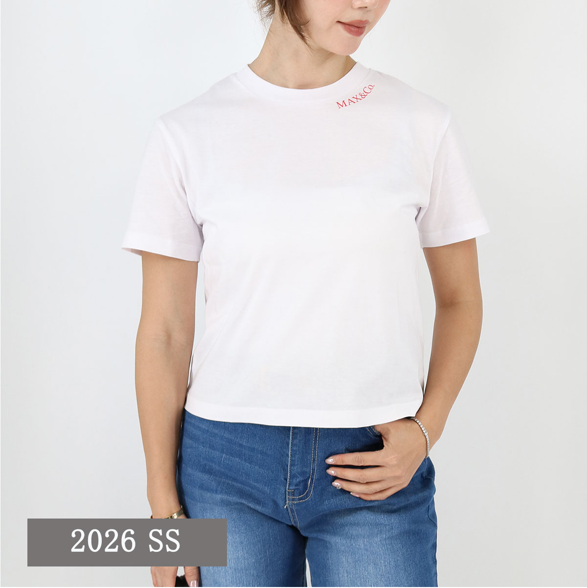 ■MAX MARA MAX&CO. KIDS マックスマーラ マックス＆コー キッズ MX0334 MX057【大人もOK】半袖Tシャツ カットソー クルーネック レディース 子供 ロゴTEE ブランド
